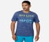 GO LIKE NEVER BEFORE T-SHIRT, BLUE/WHITE
