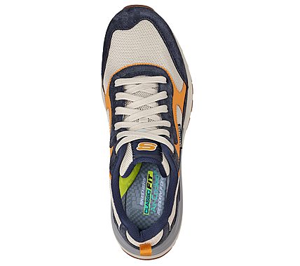 HEMINGER - ODELLO, NAVY/TAN Footwear Top View