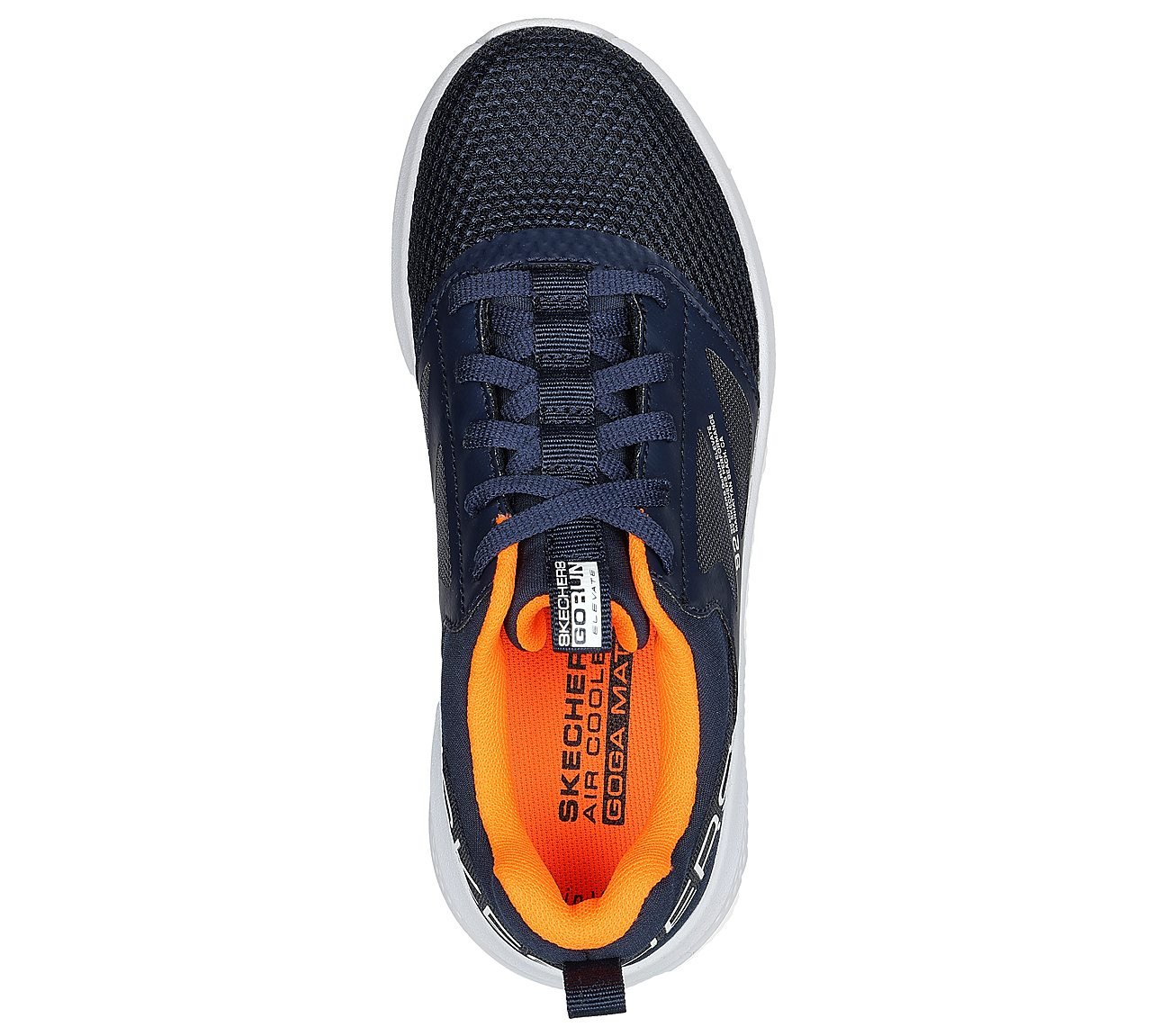 GO RUN ELEVATE - CIPHER, NAVY/ORANGE Footwear Top View