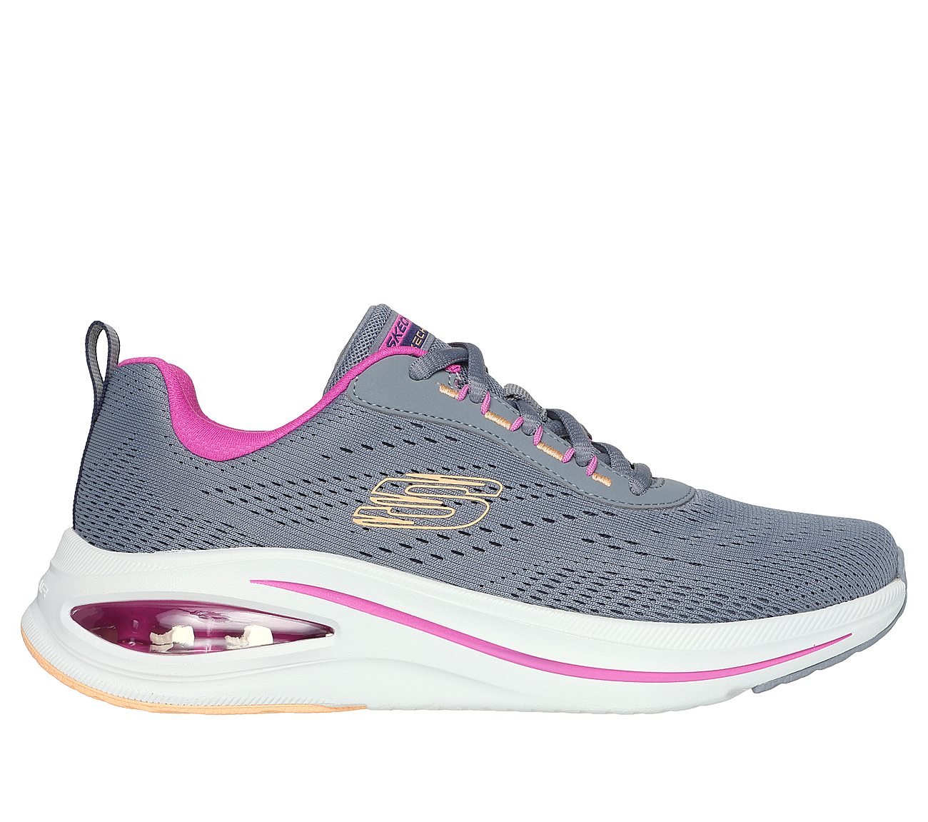 SKECH-AIR META-AIRED OUT, GREY/MULTI Footwear Lateral View