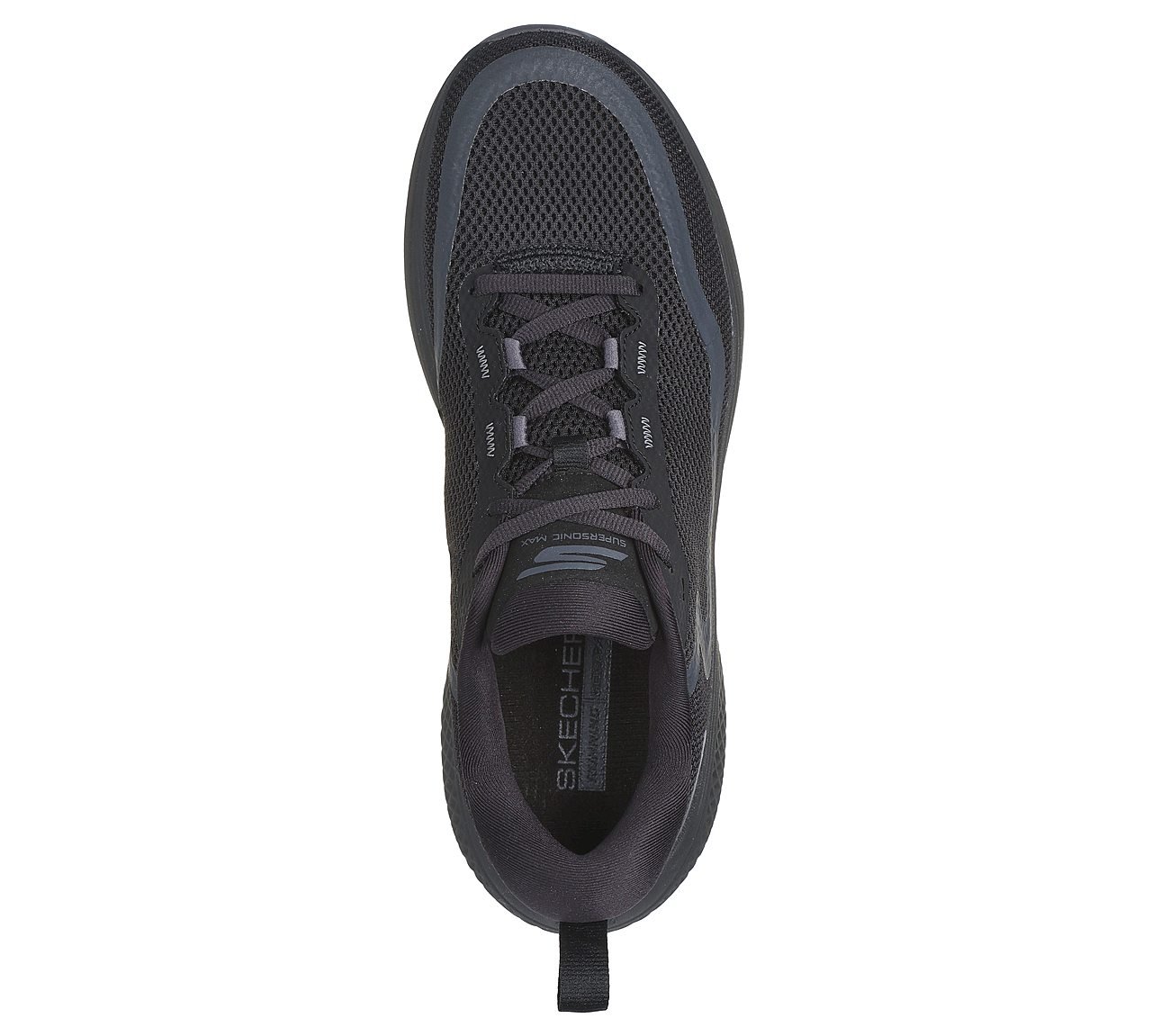 GO RUN SUPERSONIC MAX, BBLACK Footwear Top View