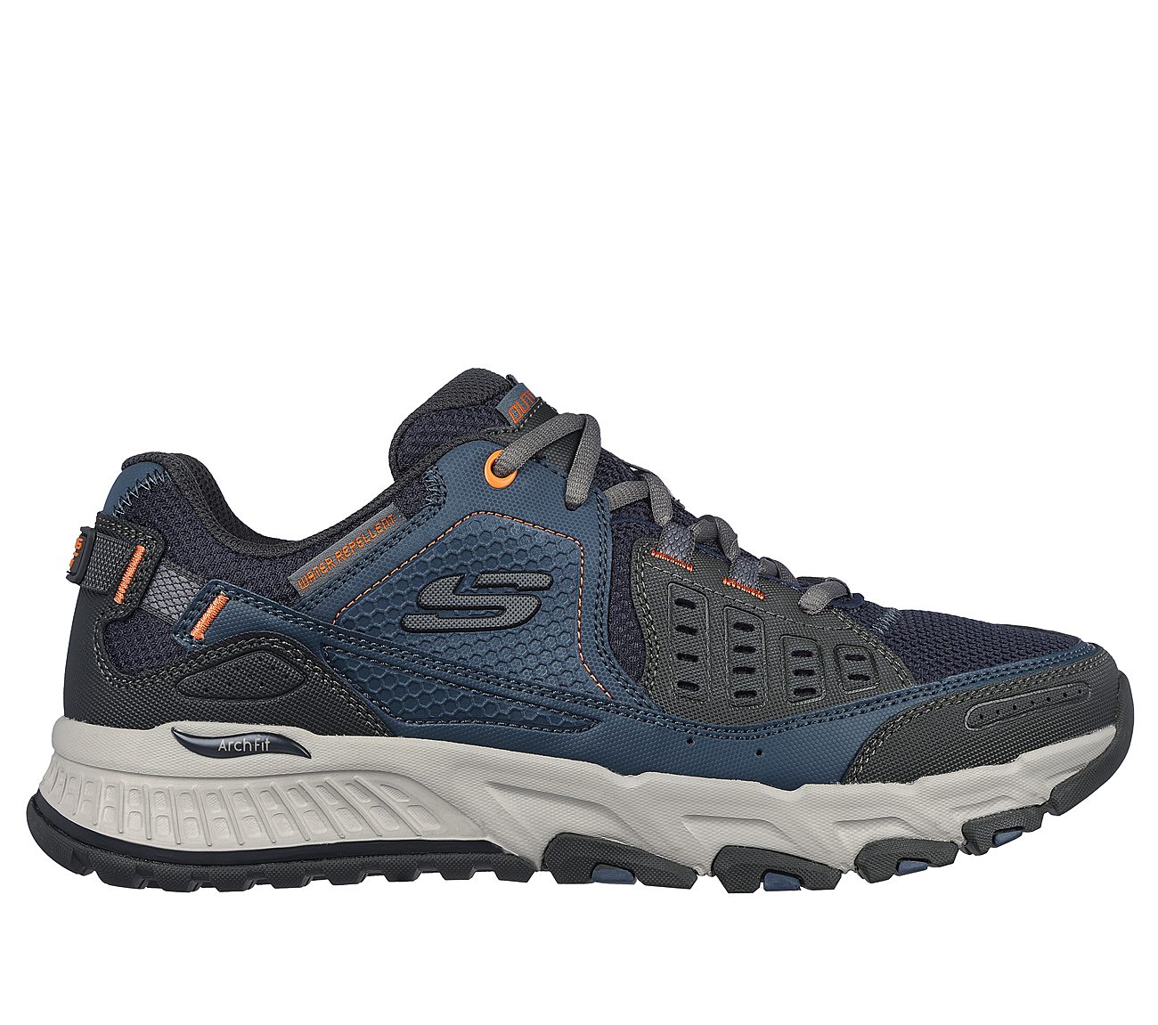 ARCH FIT ESCAPE PLAN, NAVY/ORANGE Footwear Lateral View