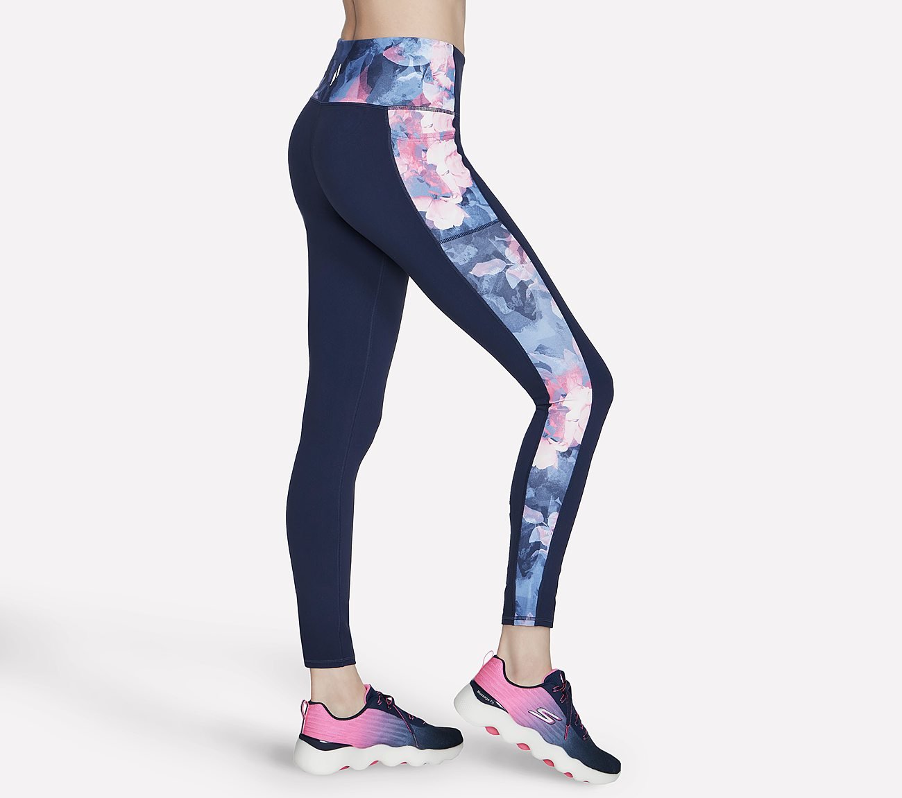 GOWALK SUMMER ROSE HW FL LEGG, NAVY Apparel Left View