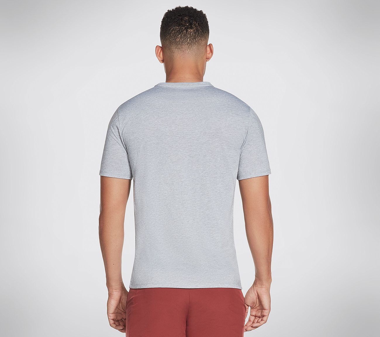 DONT STOP GO RUN T-SHIRT, GREY Apparels Top View