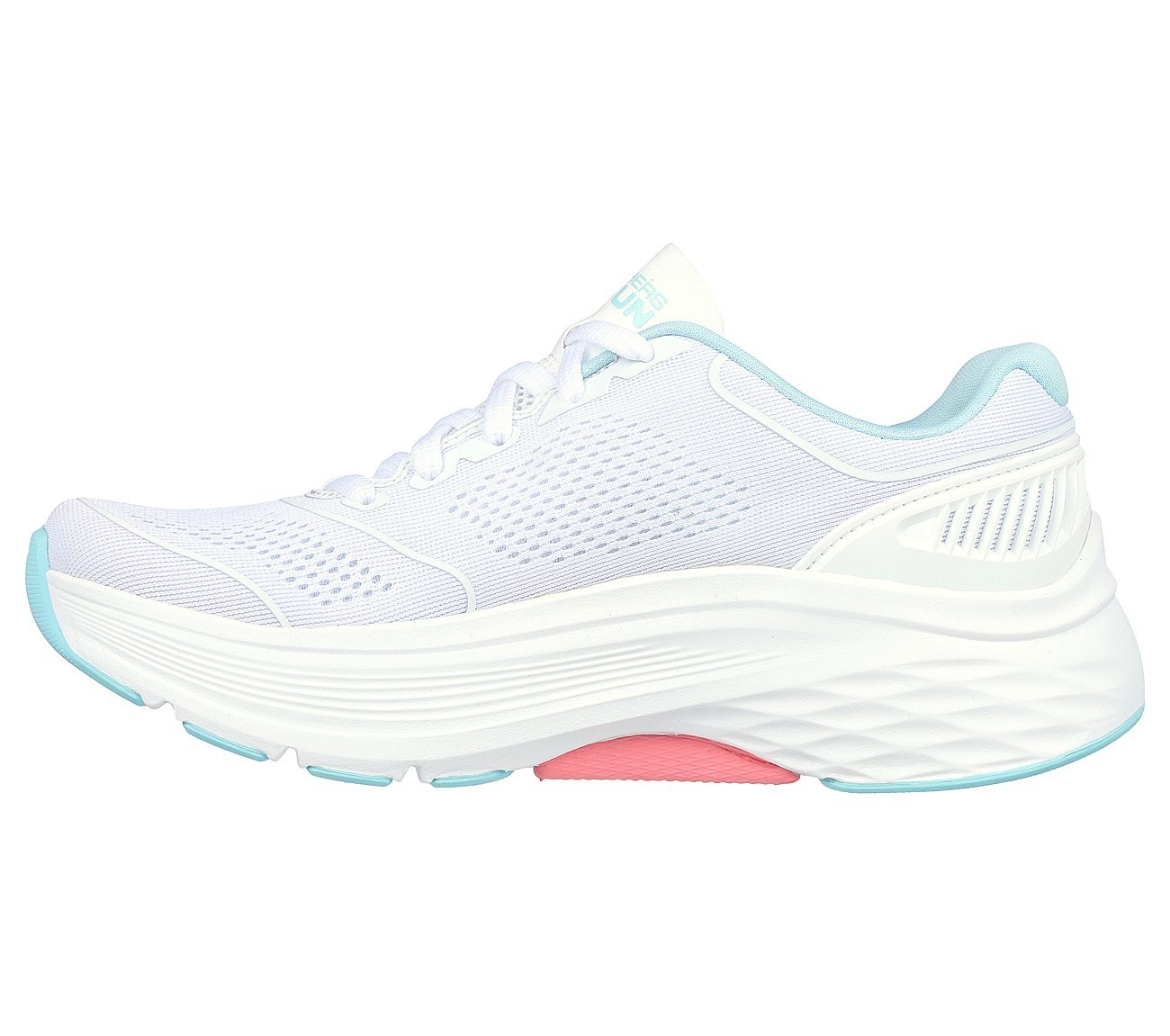 MAX CUSHIONING ARCH FIT - SWI, WHITE/AQUA Footwear Left View