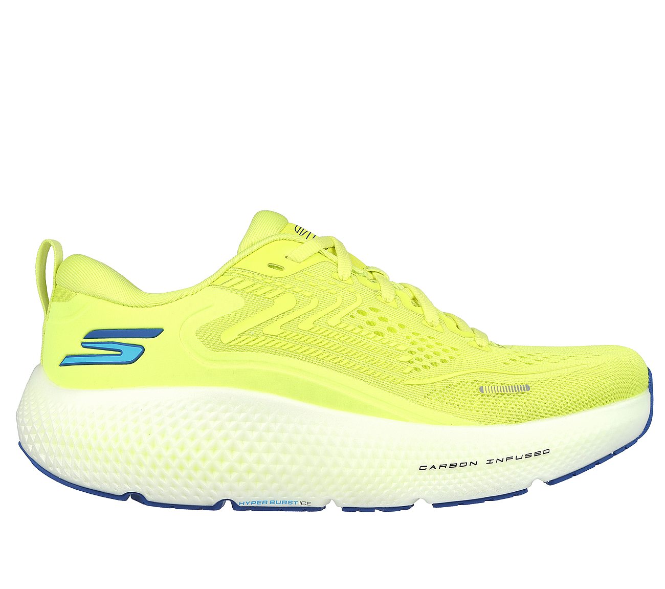 GO RUN MAX ROAD 6, LIME/BLUE Footwear Lateral View