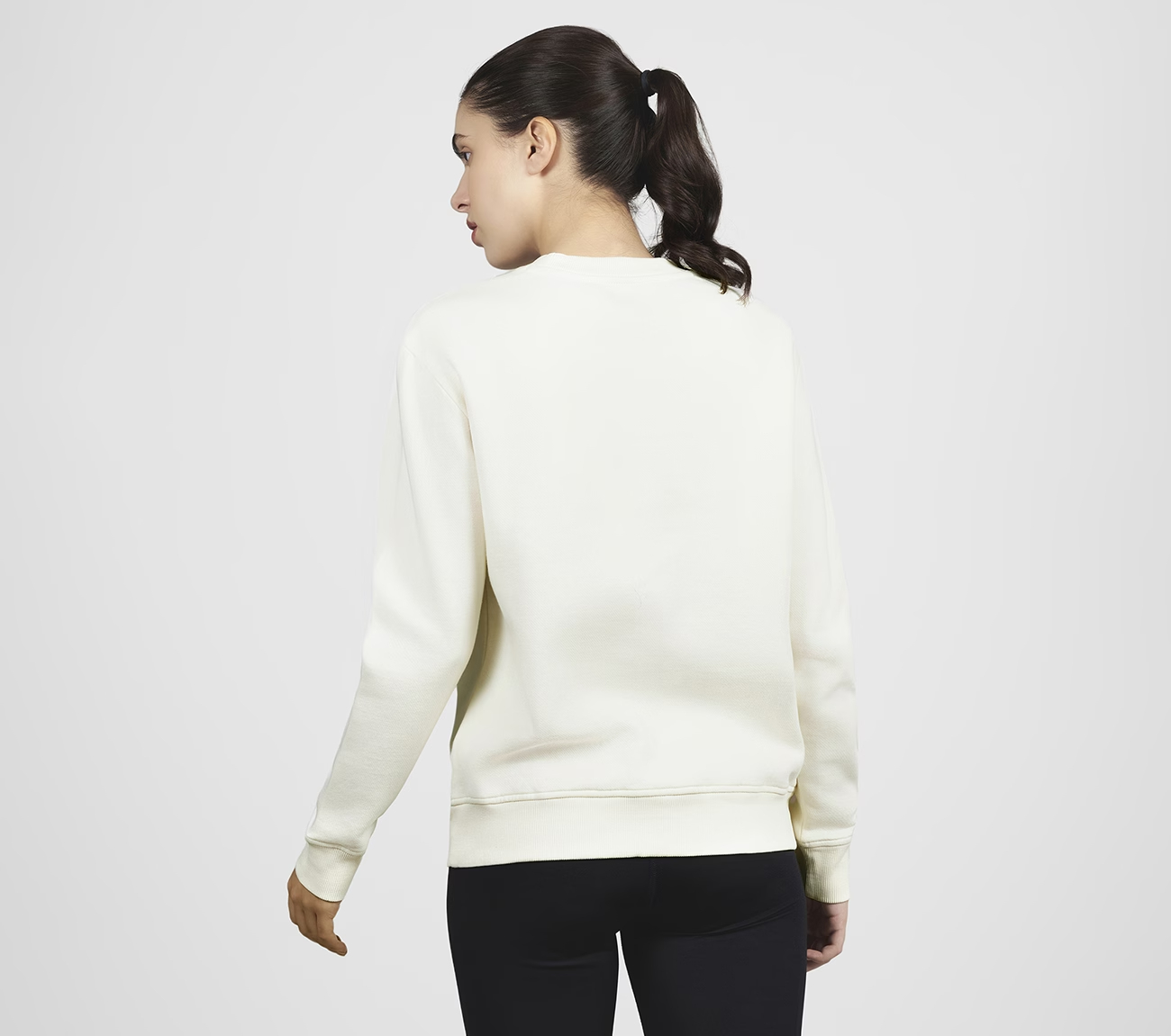 SKECH-SWEATS SIGNATURE P/O CREW, OFF WHITE Apparels Left View