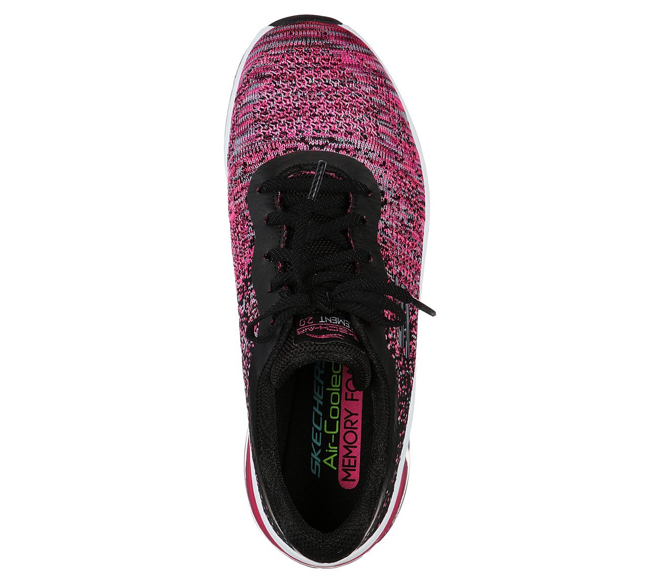 SKECH-AIR ELEMENT 2.0-DANCE T, BLACK/HOT PINK Footwear Top View