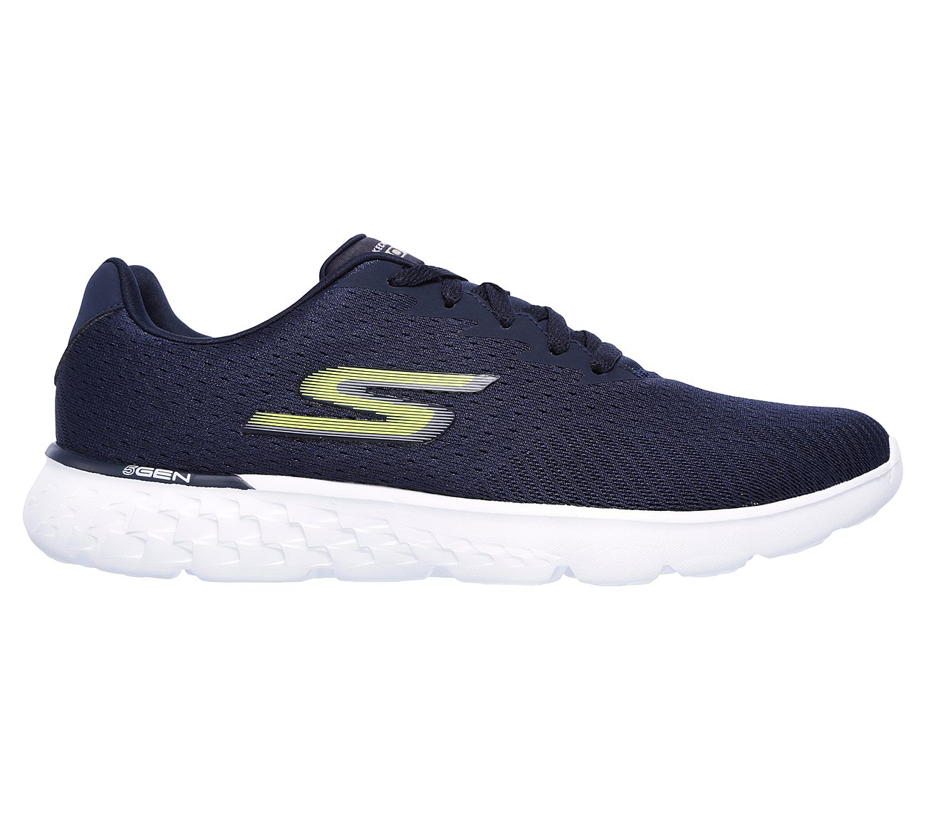 GO RUN 400, NAVY/LIME Footwear Right View