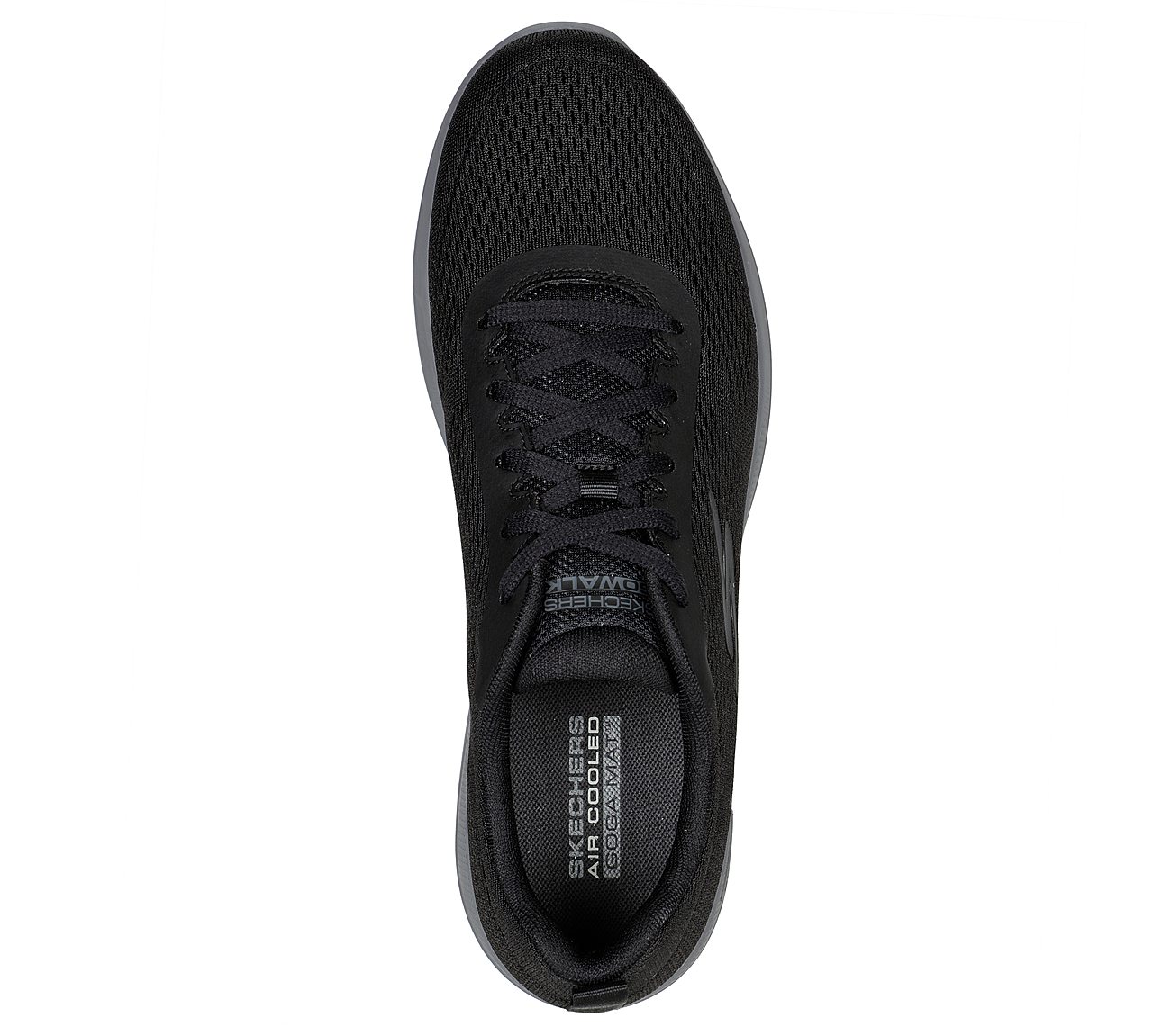 Skechers Black/Grey Go Walk Stability Any Time Lace Up Shoes For Men ...