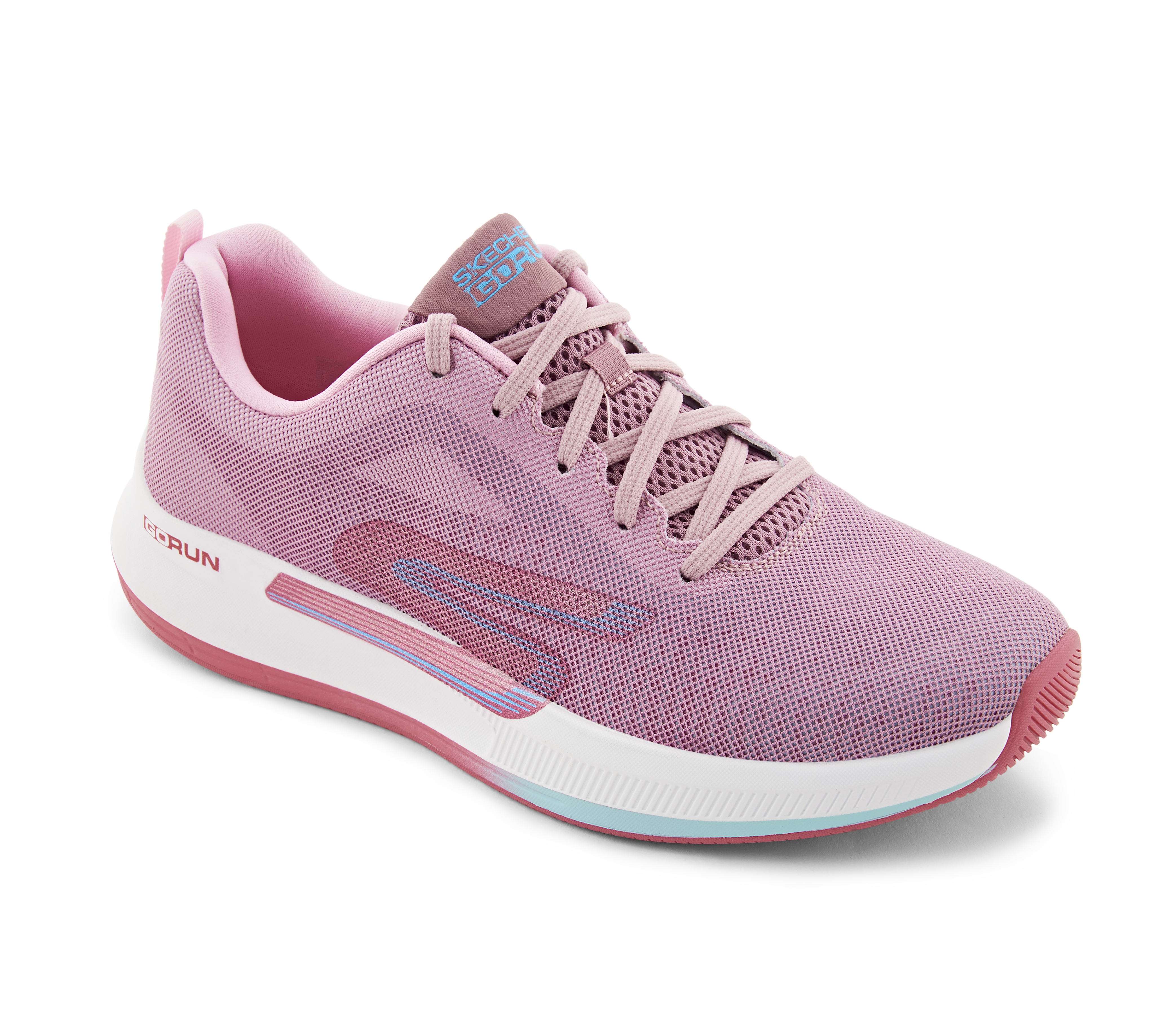 GO RUN PULSE-GET MOVING, MAUVE/MULTI Footwear Lateral View