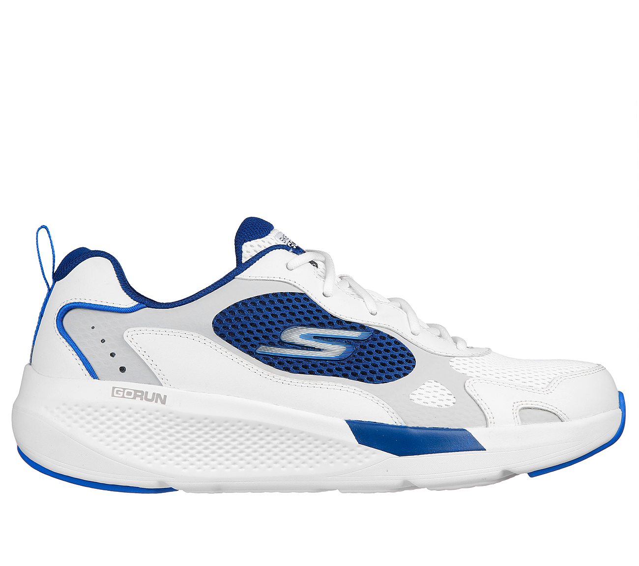GO RUN ELEVATE - NANDAYUS, WHITE/NAVY Footwear Lateral View