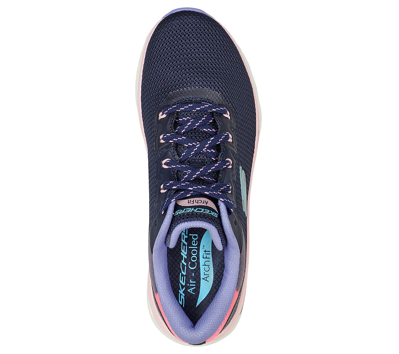 ARCH FIT GLIDE-STEP-HIGHLIGHT, NAVY/MULTI Footwear Top View