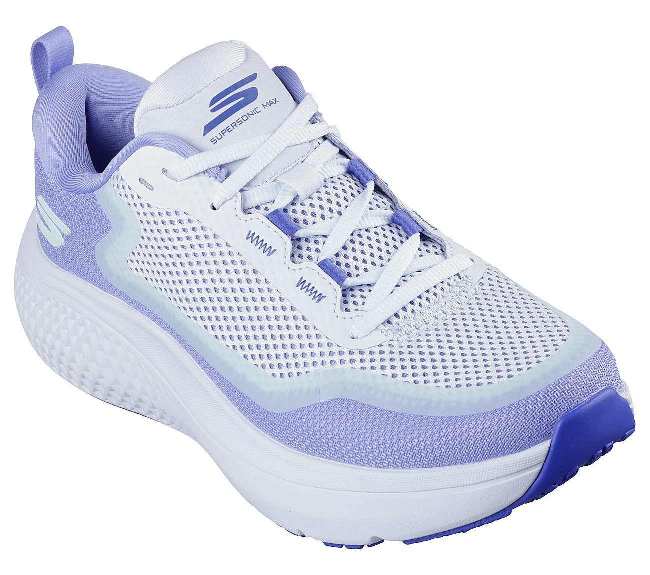 GO RUN SUPERSONIC MAX, LAVENDER/AQUA Footwear Right View