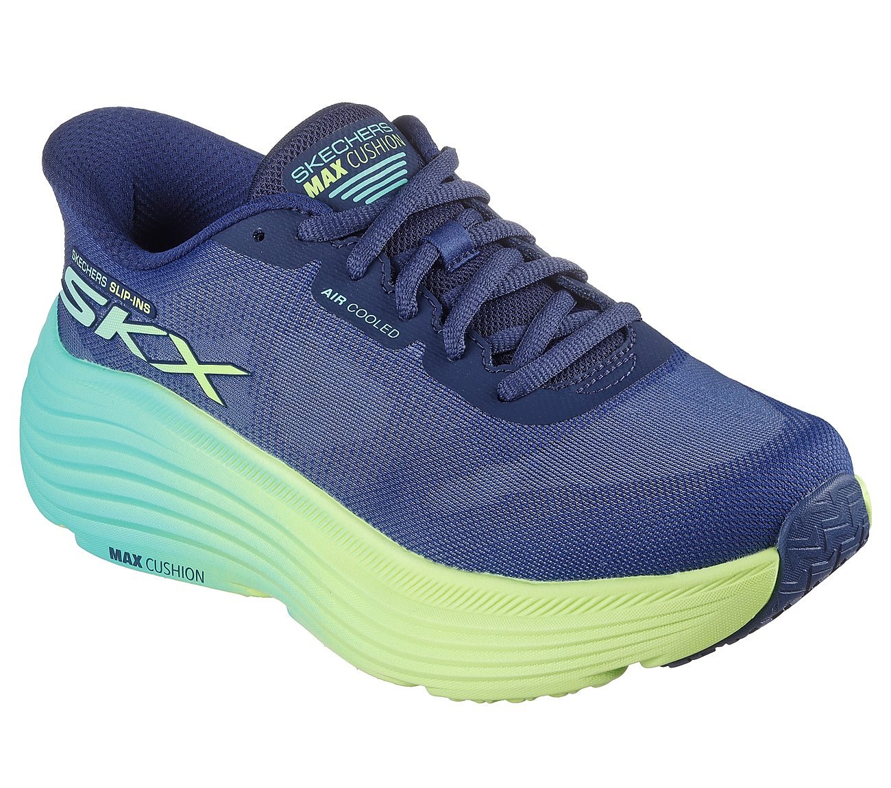 MAX CUSHIONING ENDEAVOUR - HA, NAVY/LIME Footwear Right View