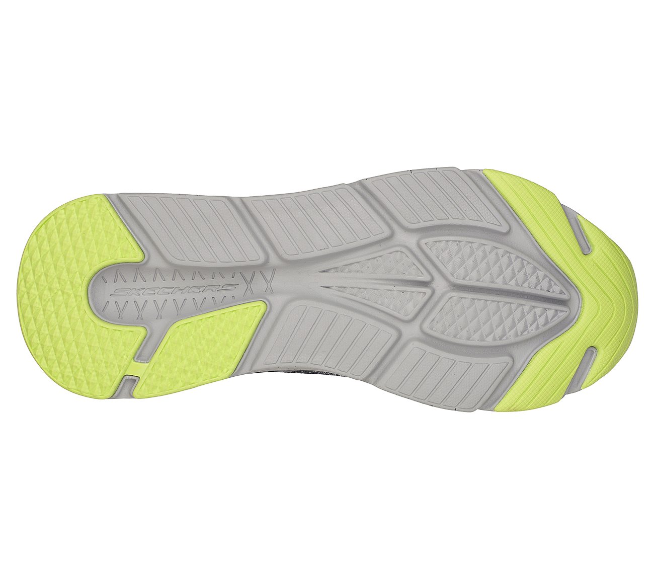 MAX CUSHIONING ELITE - LIMITL, GREY/GREEN Footwear Bottom View