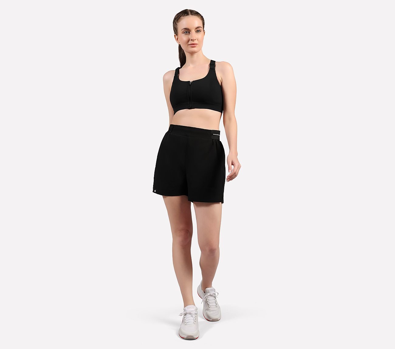 TOWEL LOOP WAISTBAND SHORTS, BLACK Apparels Right View
