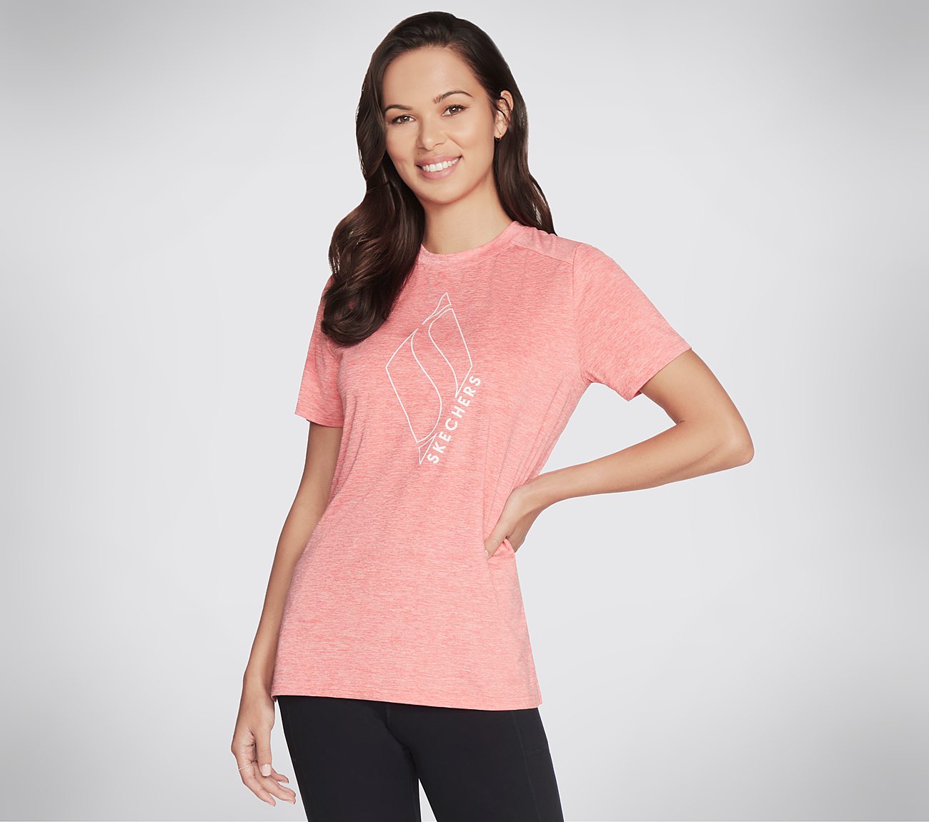 DIAMOND BLISSFUL TEE, CCORAL Apparel Lateral View