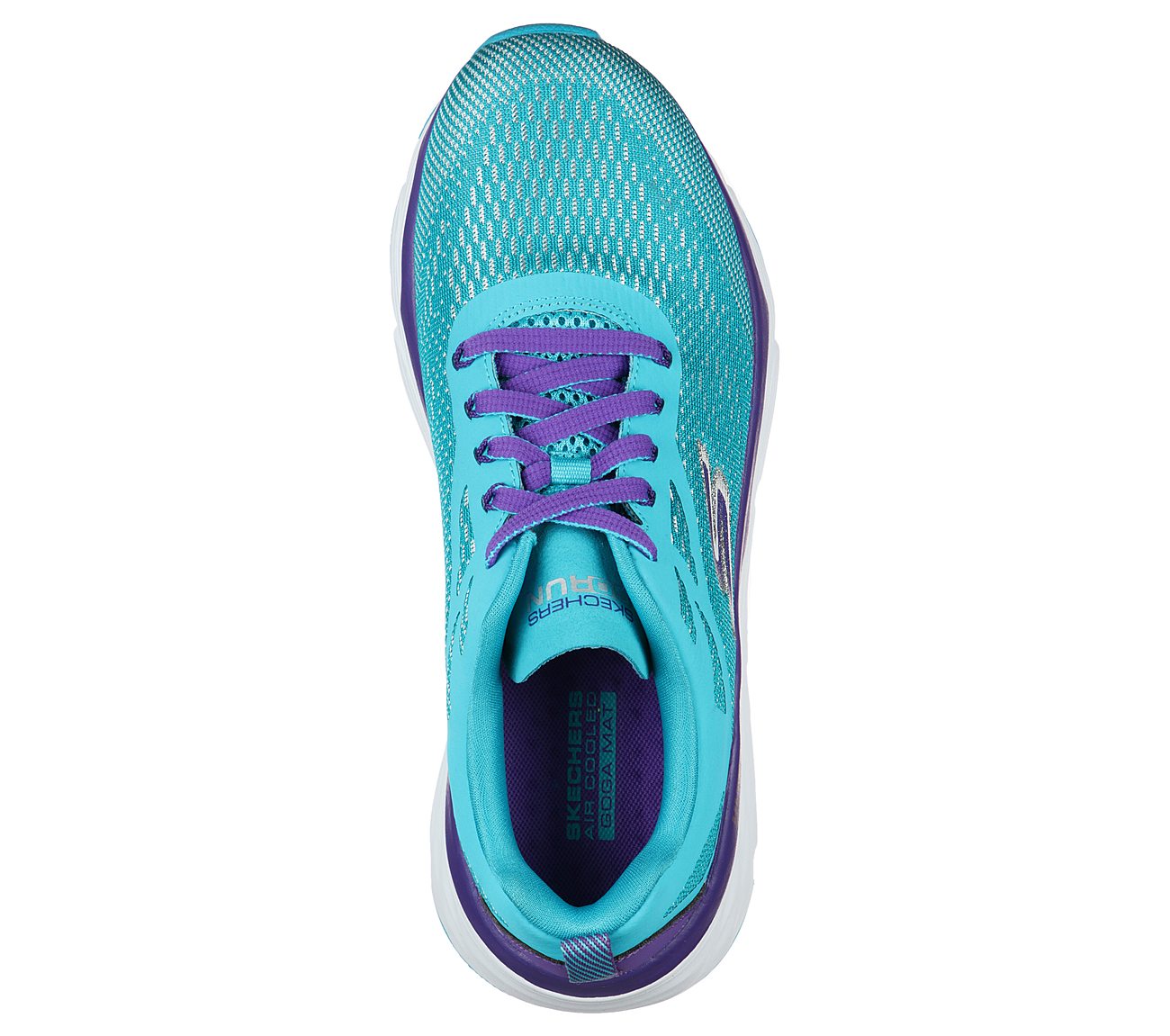 MAX CUSHIONING ELITE- SPARK, TURQUOISE/PURPLE Footwear Top View