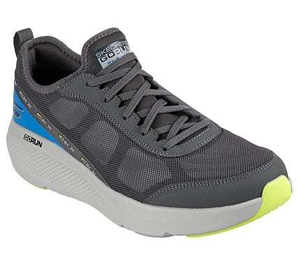 GO RUN ELEVATE - ACCELERATE, CHARCOAL/BLUE Footwear Lateral View