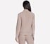 GOLUXE RIB FZ JACKET, TAUPE/BROWN Apparels Top View