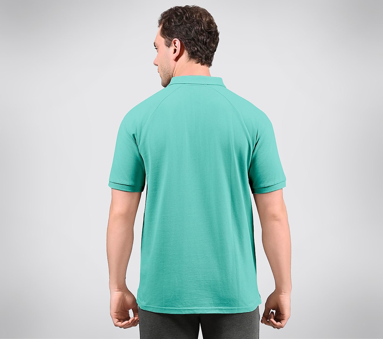OASIS TIPPING POLO, AQUA/LIME Apparels Left View