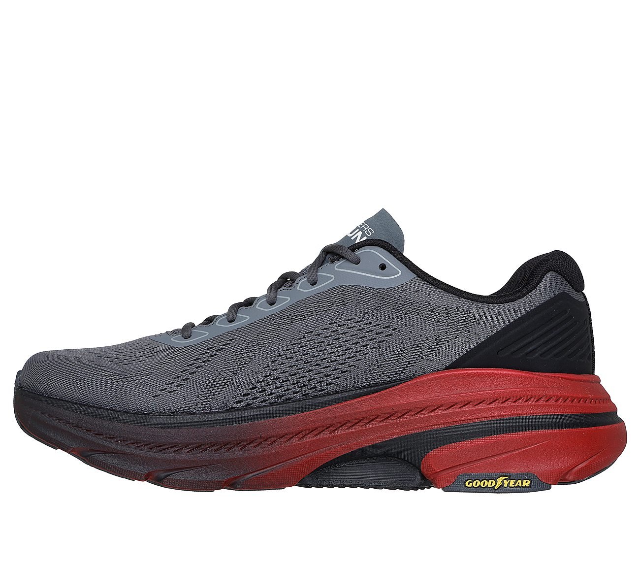 MAX CUSHIONING ARCH FIT 2, CHARCOAL/RED Footwear Left View