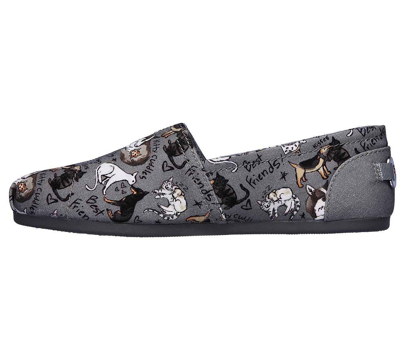 BOBS PLUSH - BEST BUDS, GREY Footwear Left View