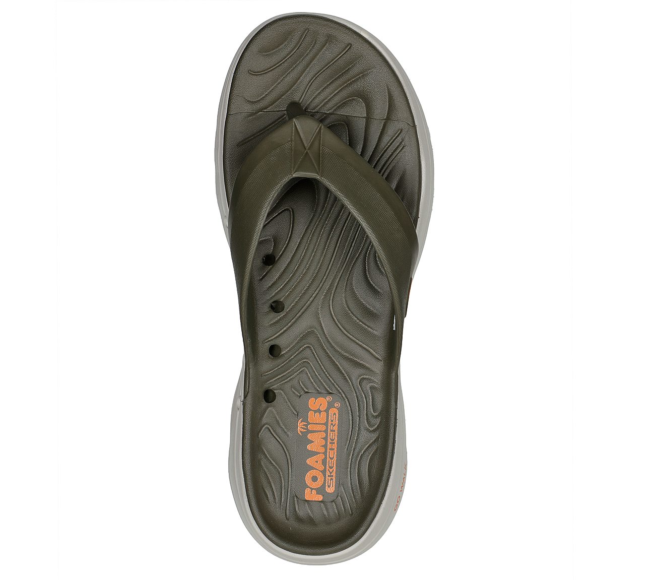 GO WALK 5 - SIT BACK, OOLIVE Footwear Top View