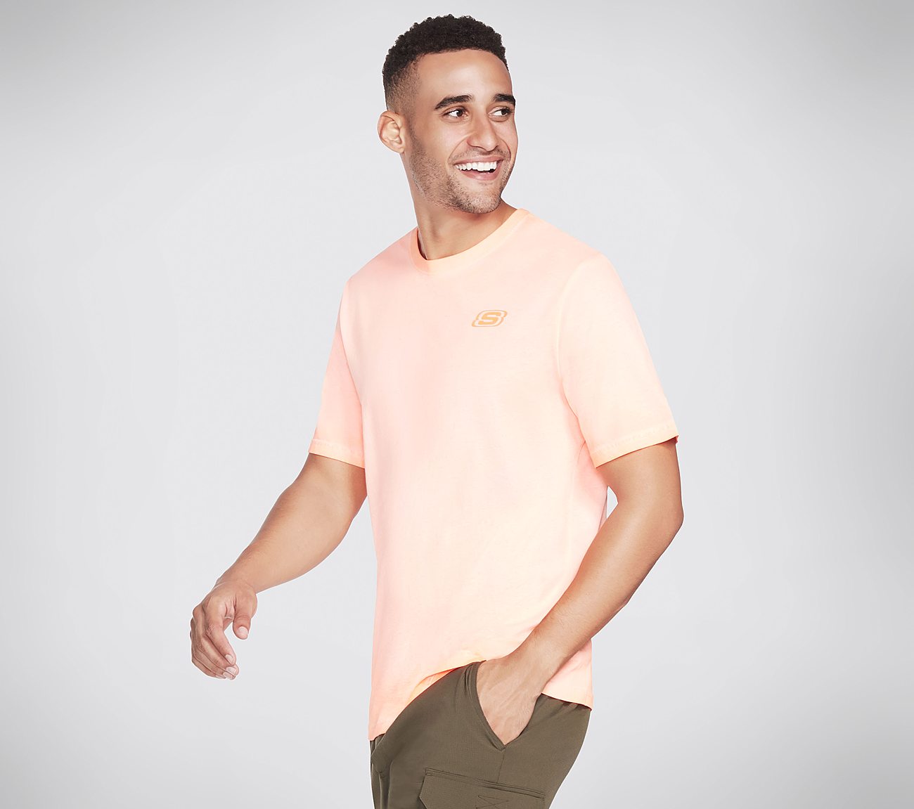 TRIPLE S WASH T-SHIRT, NEON/ORANGE Apparel Bottom View