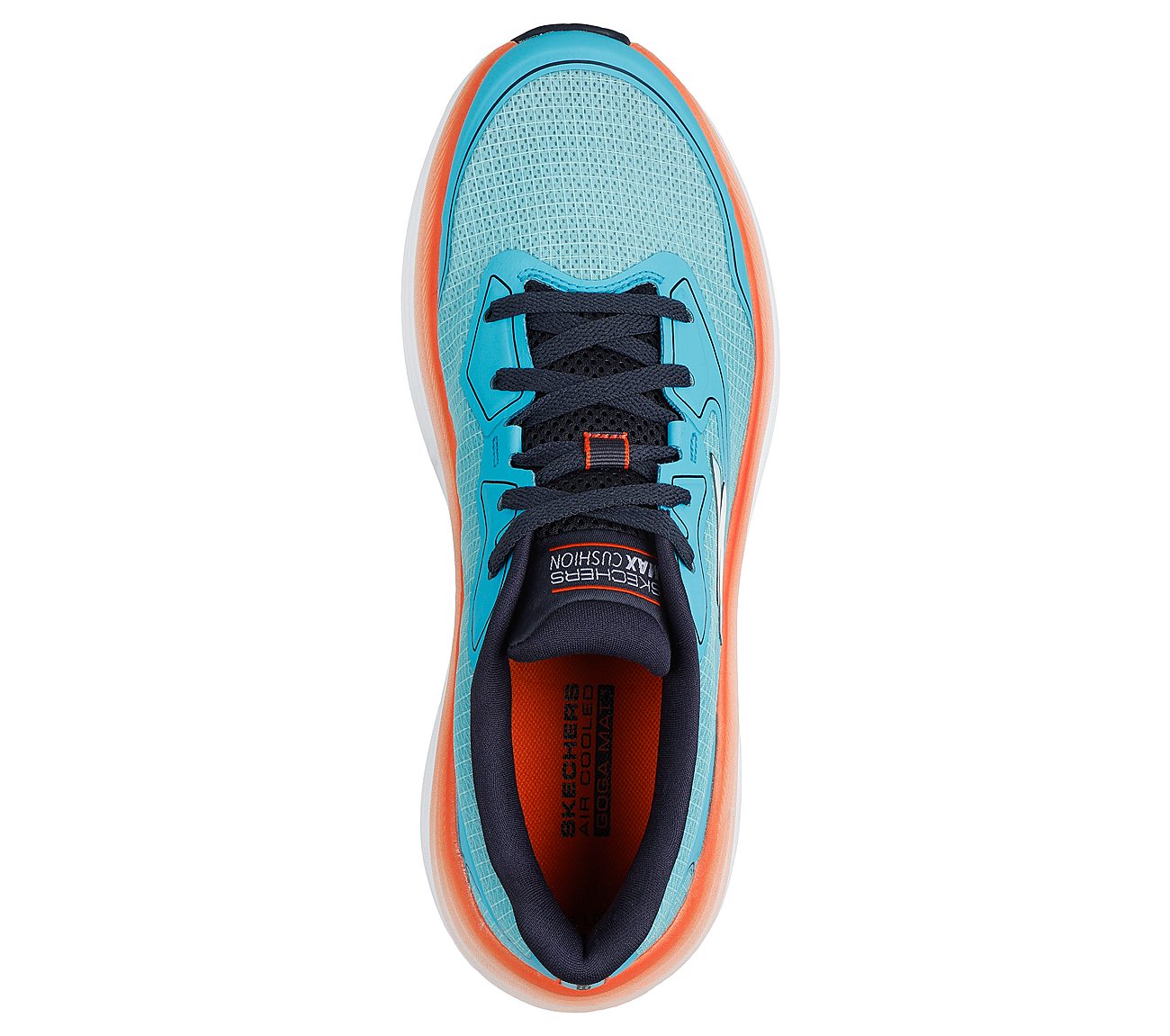 MAX CUSHIONING ENDEAVOUR - SP, BLUE/ORANGE Footwear Top View