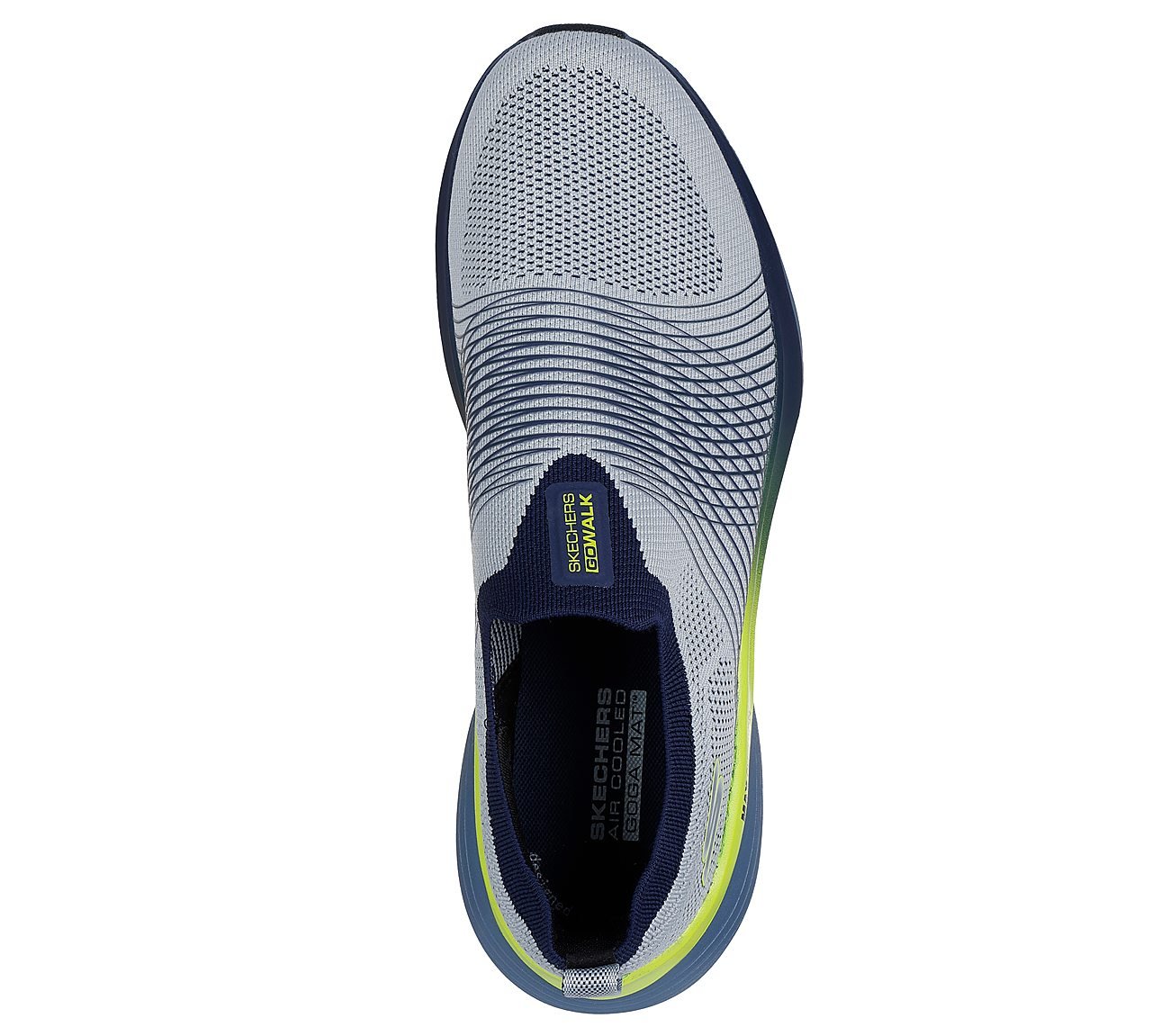 GO WALK COMFORT WALKER - CONS, GREY/LIME Footwear Top View