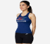 WOMENS ELITE SINGLET, BLUE/WHITE Apparels Top View