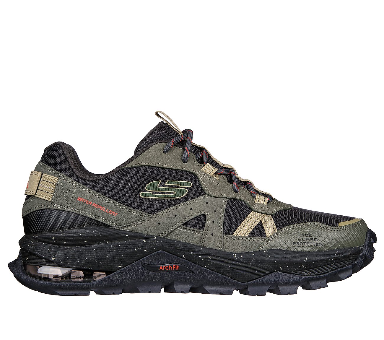 ARCH FIT TRAIL AIR, OLIVE/BLACK Footwear Lateral View