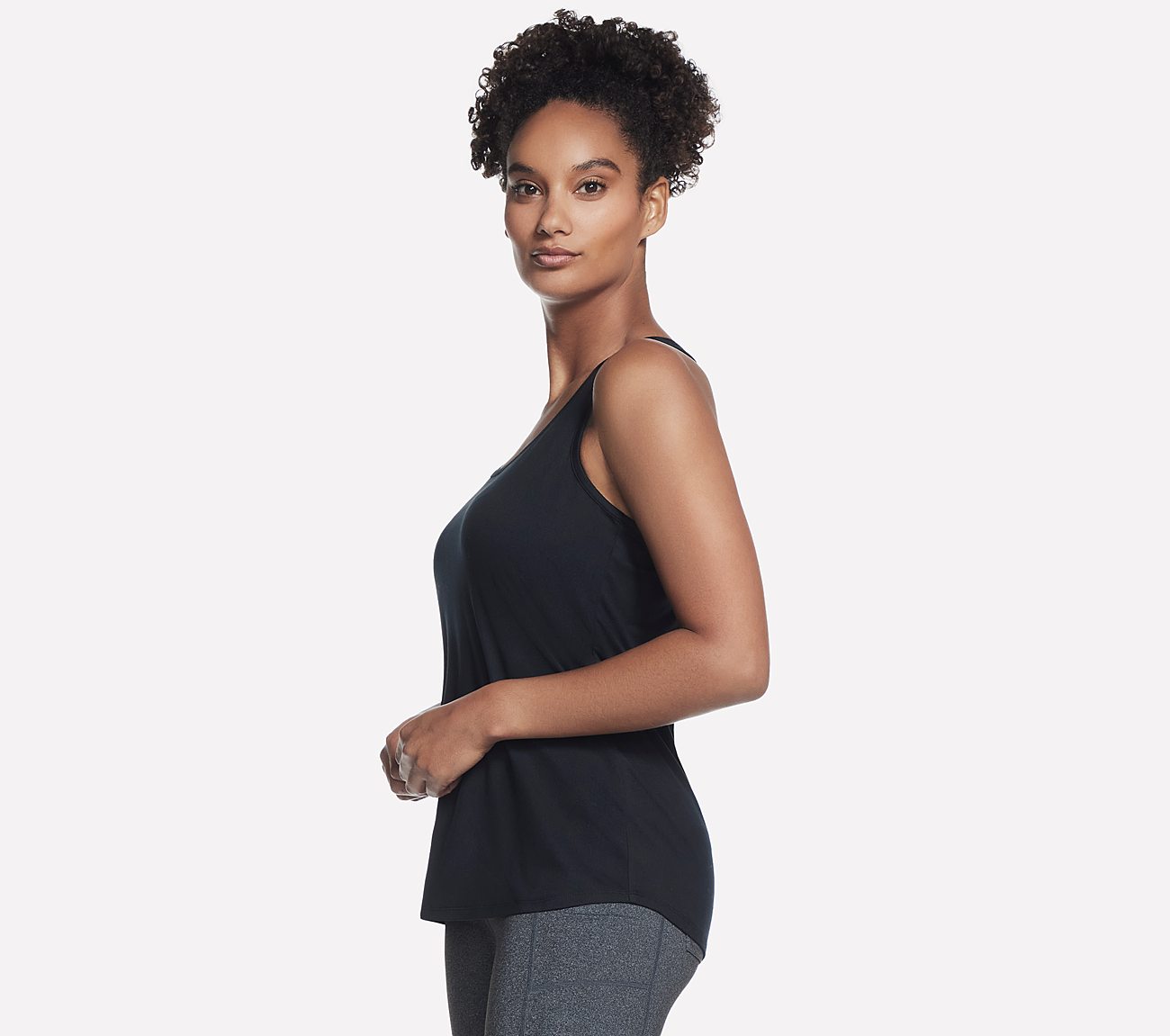 GODRI SWIFT TUNIC TANK, BBBBLACK Apparels Bottom View