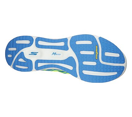 GO RUN RAZOR EXCESS, YELLOW/BLUE Footwear Bottom View