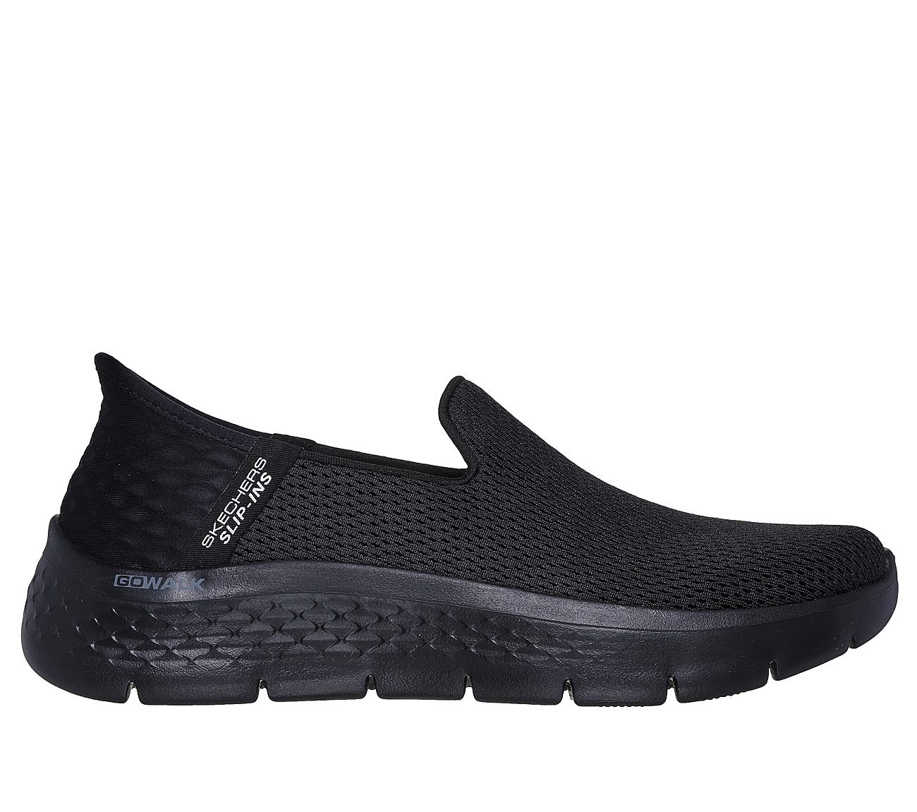 GO WALK FLEX - RELISH, BBLACK Footwear Lateral View