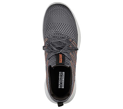 GO RUN MOJO-RADAR, CHARCOAL/ORANGE Footwear Top View