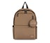 MICRO POLYESTER SINGLE COMPARTMENT & COIN POUCH BACKPACK, BROWN
