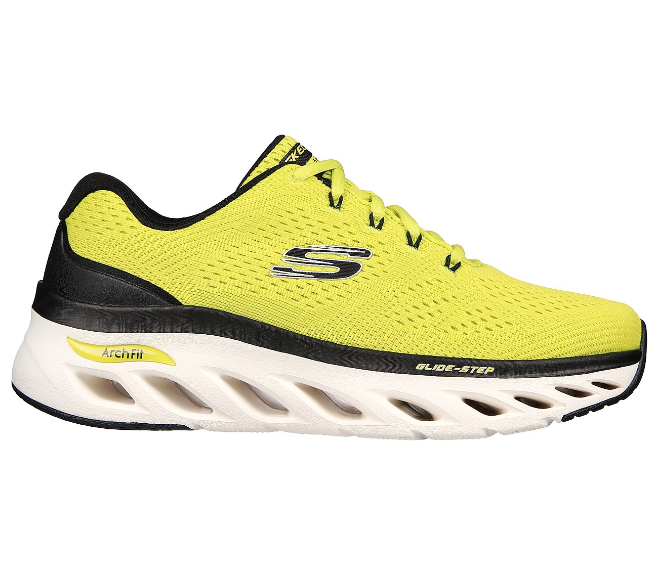 ARCH FIT GLIDE-STEP, LIME/BLACK Footwear Lateral View