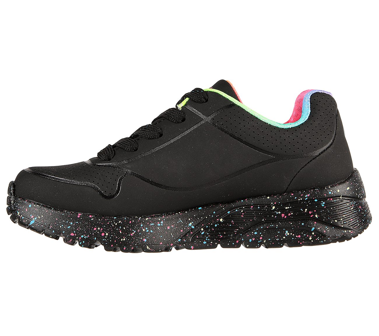 UNO LITE-RAINBOW SPECKLE, BLACK/MULTI Footwear Left View