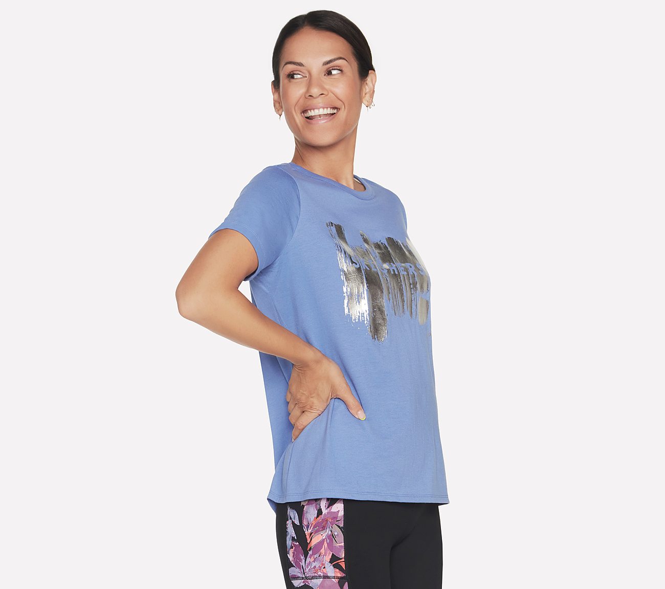 SKECHERS SHINE T-SHIRT, PERIWINKLE Apparels Bottom View