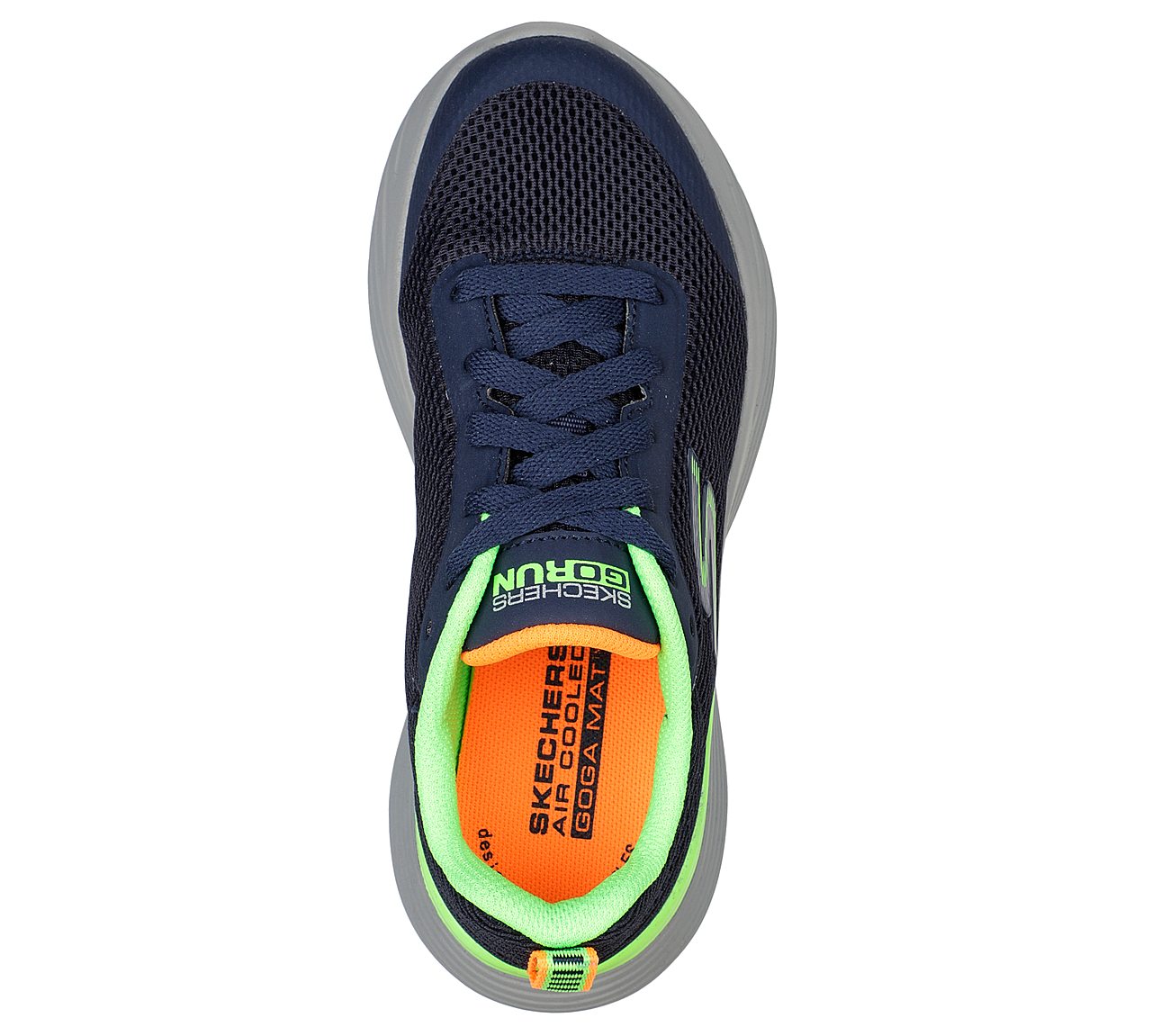 GO RUN 400 V2 - OMEGA, NAVY/LIME Footwear Top View