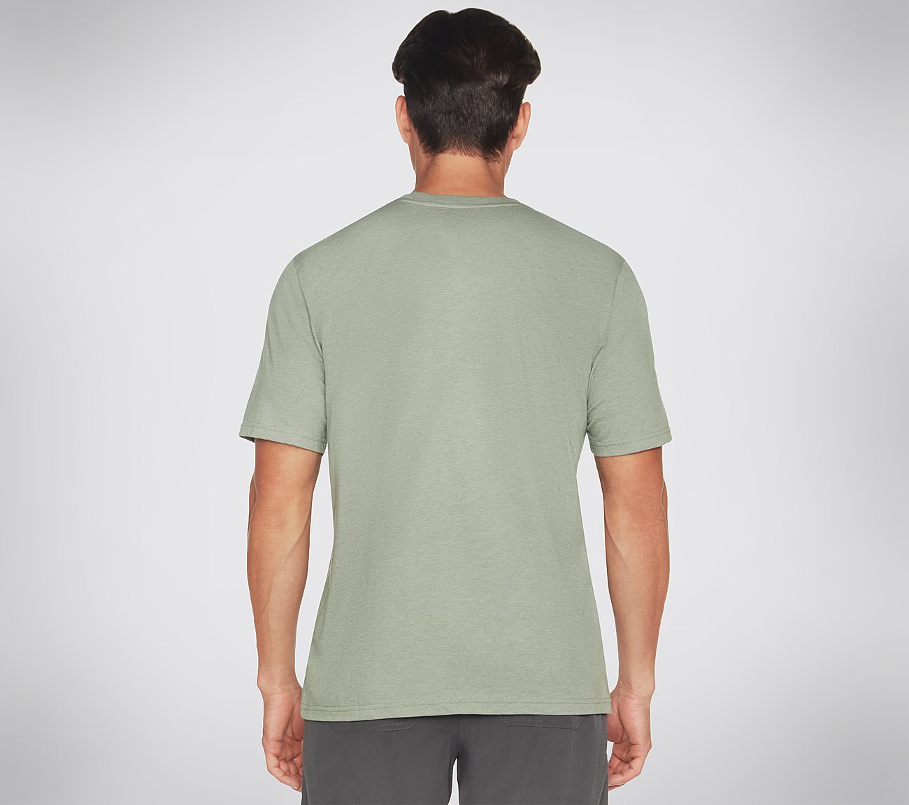 LATITUDE TEE, LIGHT GREY/GREEN Apparels Top View