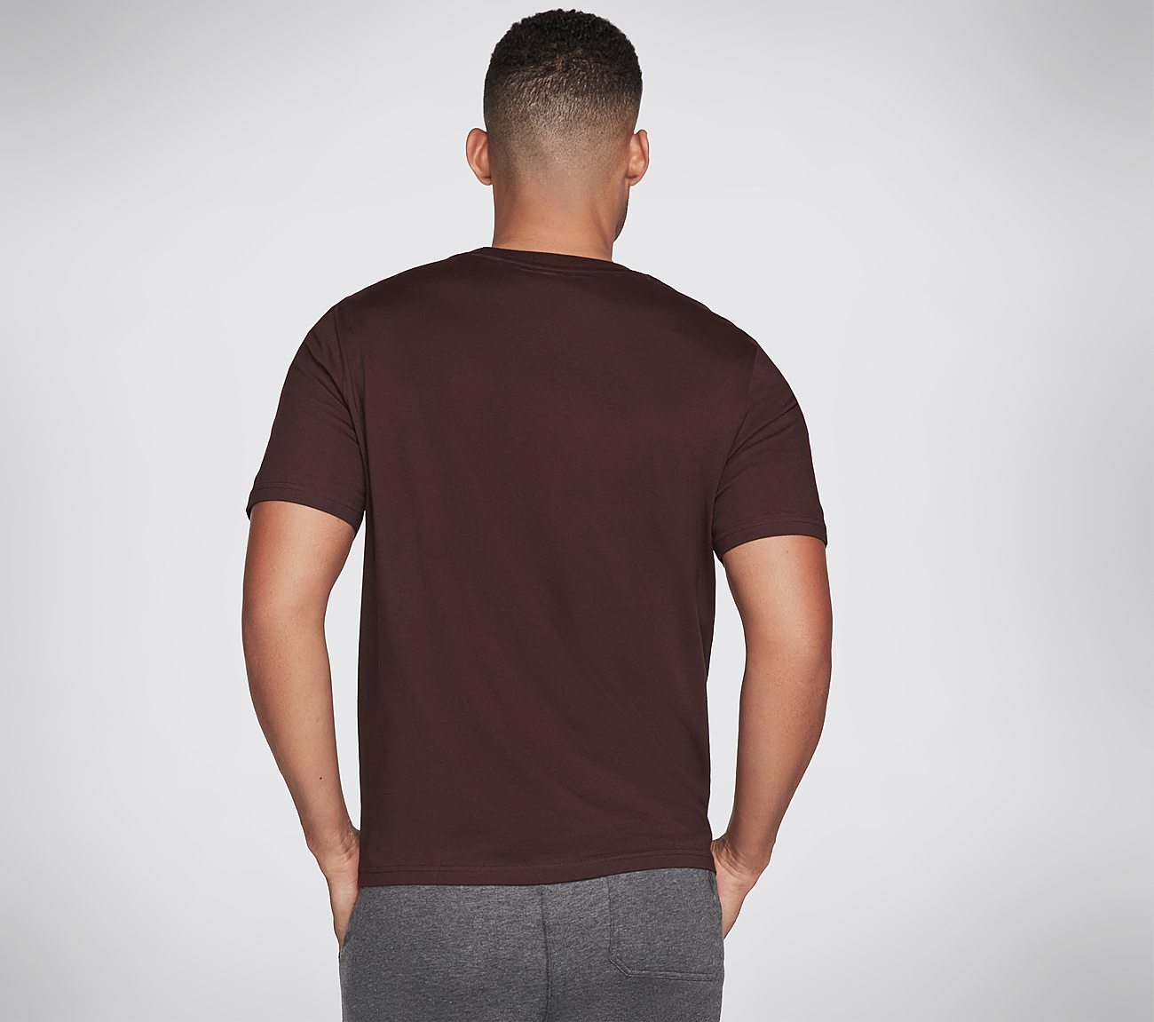 SKX PHANTOM TEE, BURGUNDY Apparel Top View