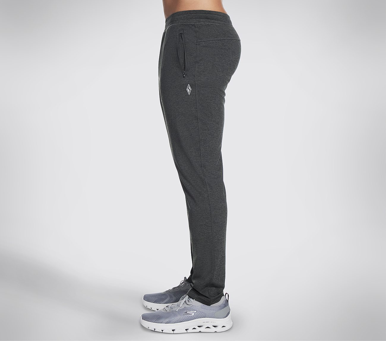 SKECH-KNITS ULTRA GO TAPERED, CCHARCOAL Apparel Bottom View