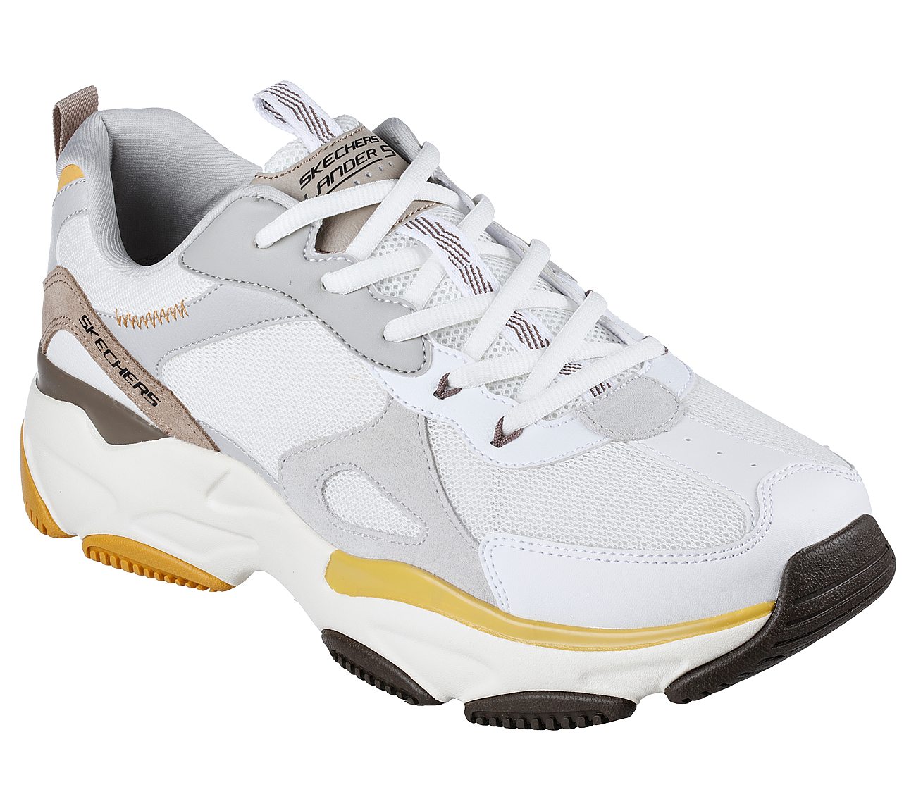 LANDER S-REMIX, WHITE YELLOW Footwear Lateral View