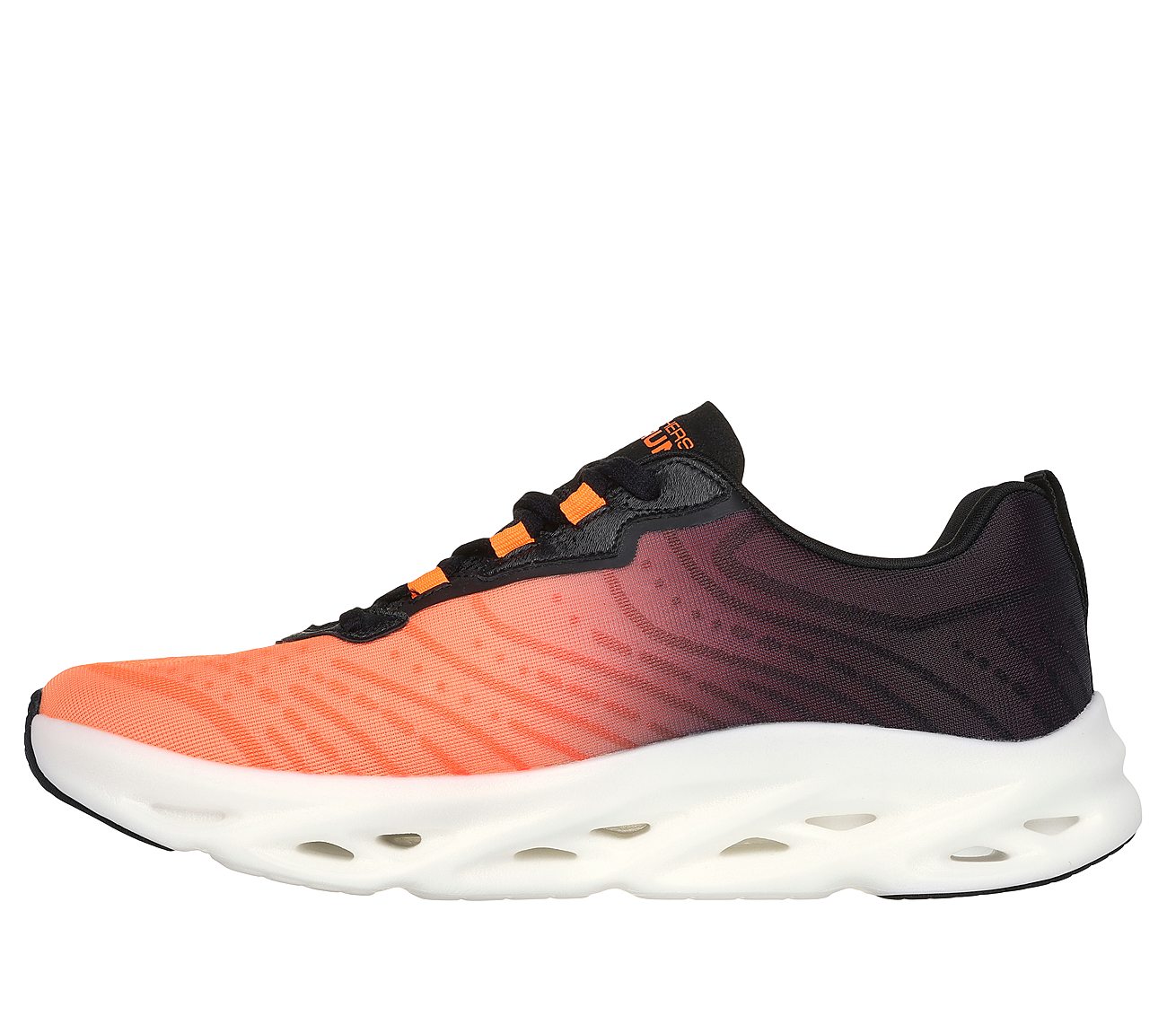 GO RUN SWIRL TECH SPEED, ORANGE/BLACK Footwear Left View