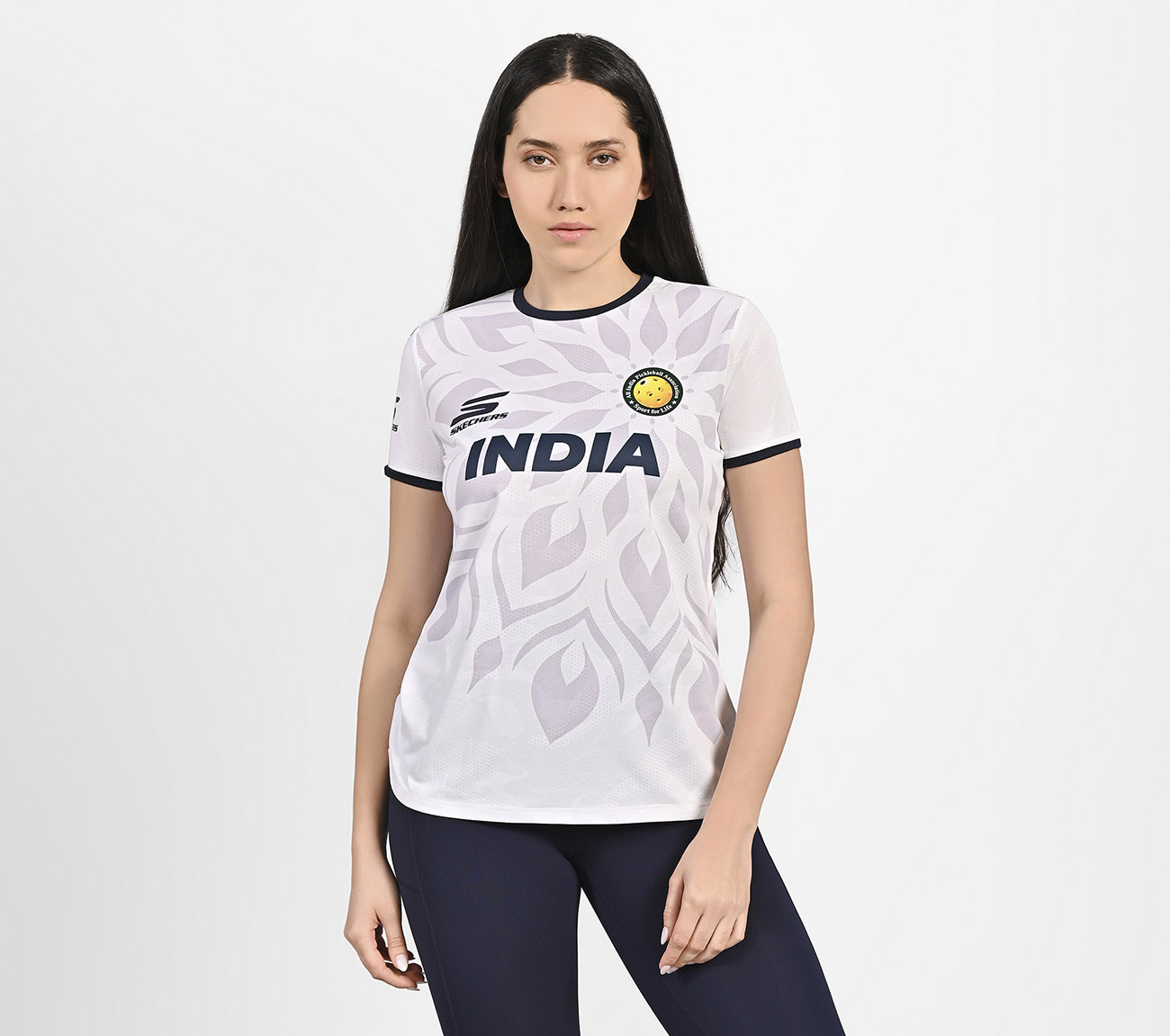 AIPA YY PICKLEBALL TEE, WHITE Apparel Lateral View
