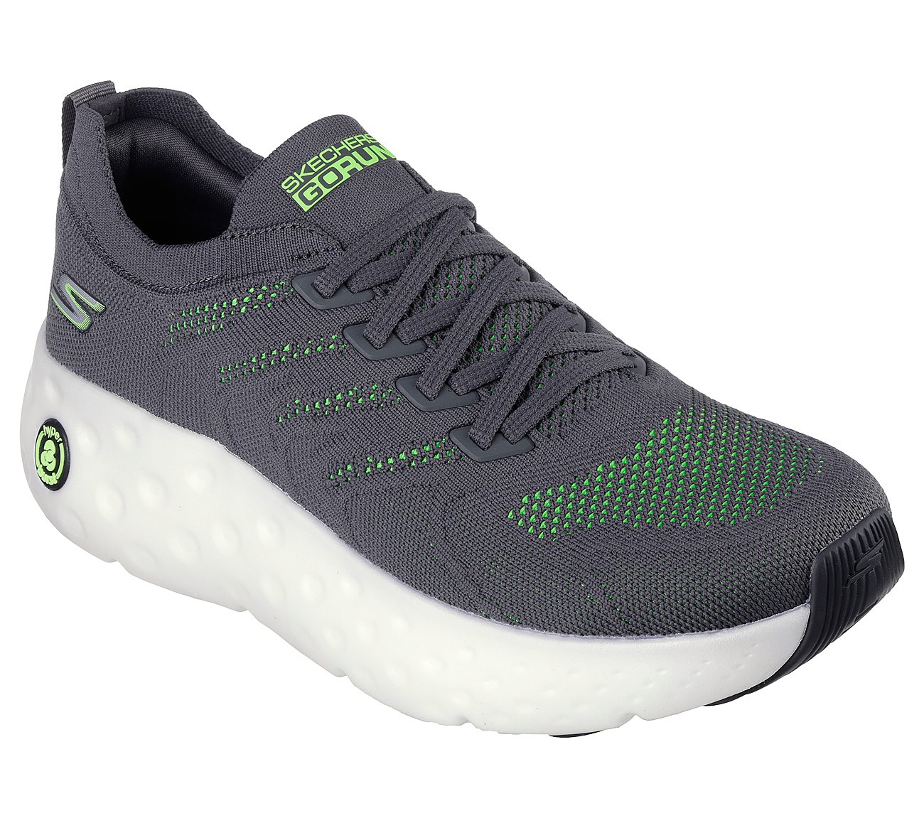 MAX CUSHIONING HYPER CRAZE, CHARCOAL/LIME Footwear Right View